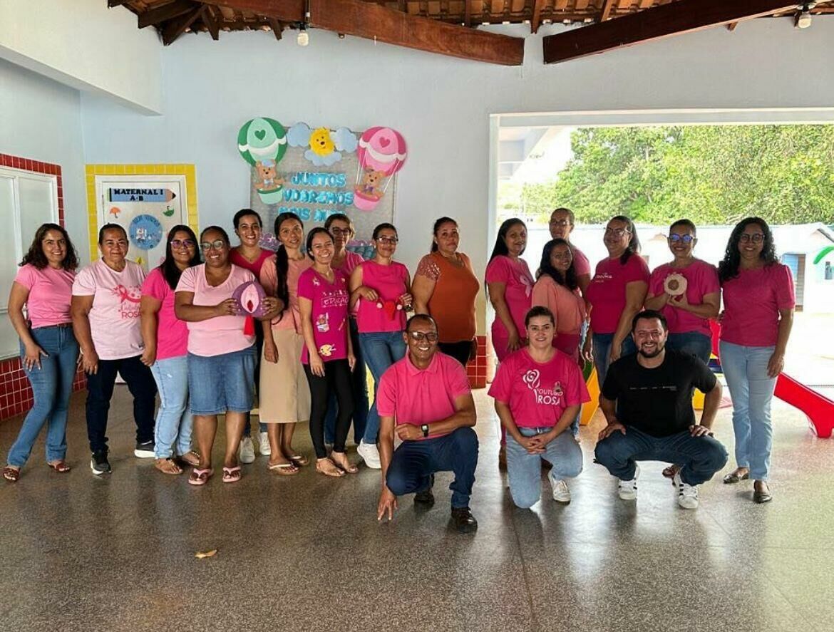 Imagem de compartilhamento para o artigo Figueirão: Prefeito Juvenal Consolaro destaca ação do Outubro Rosa para servidoras de CMEI da MS Todo dia
